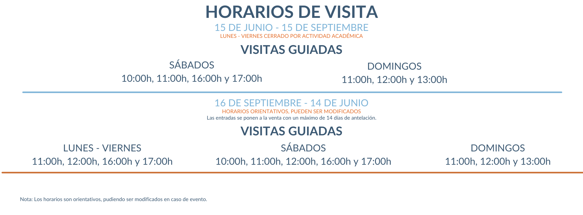 Horarios
