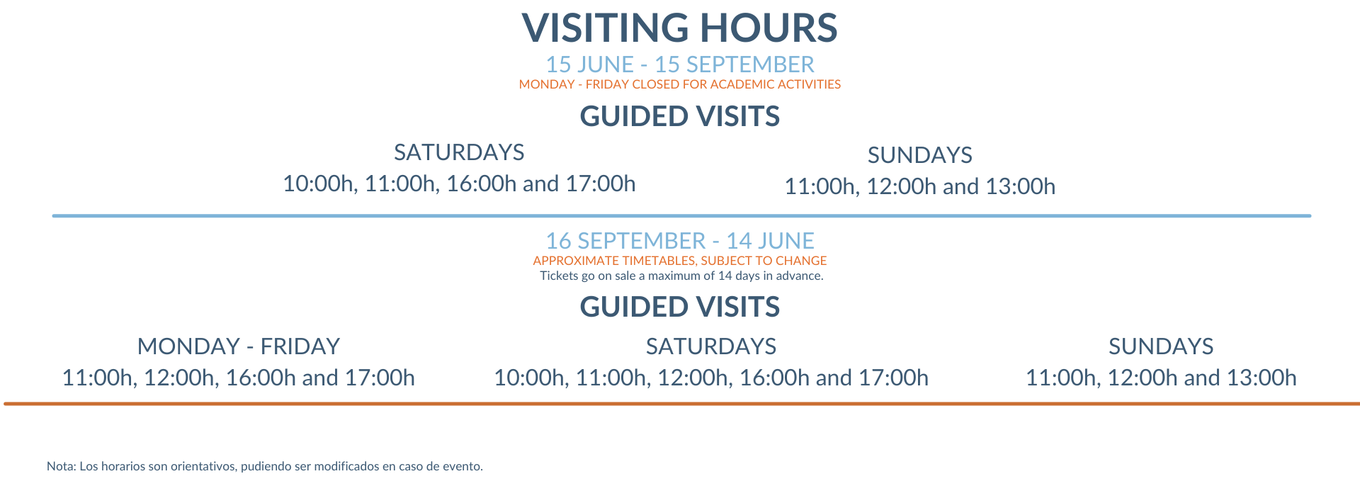 Horarios EN